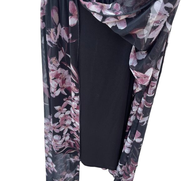 NWT Connected Apparel Floral Print High-Low Maxi Dress Size 12 - Picture 8 of 12